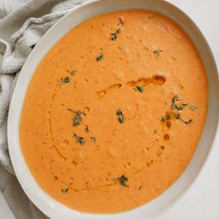 Sheet Pan Roasted Red Pepper Soup