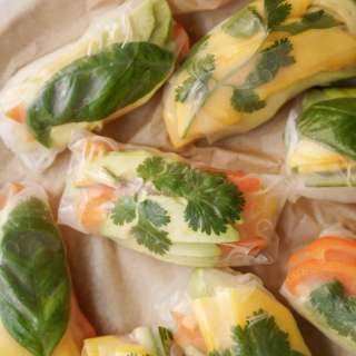 Vegan Rice Paper Rolls with Peanut Sauce