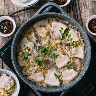 Northern Chinese Sour Cabbage Stew with Glass Noodles