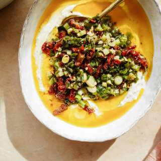 Whipped Feta with Green Onion + Sundried Tomato