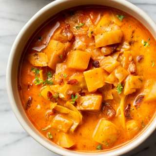 Cabbage Soup with Bacon and Potatoes