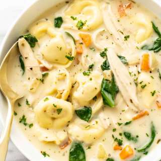 Creamy Lemon Chicken Tortellini Soup