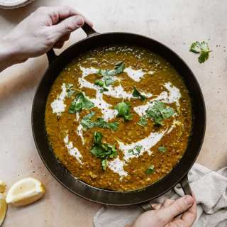 One-Pot Curry with Green Lentils