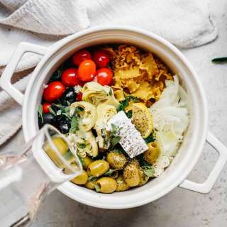 Vegan Pasta Dish (Greek Style)