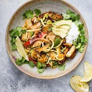Chicken Fajita Zoodle Bowls