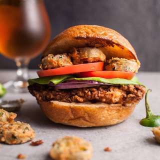 Southwest Fried Chicken Sandwich with Fried Jalapenos