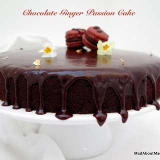 Moist Chocolate Ginger & Passion Fruit Cake