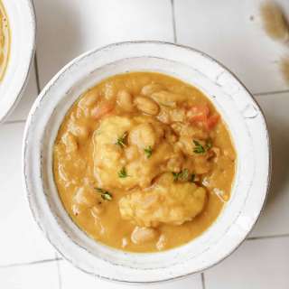 White Bean Soup with Soup Dumplings