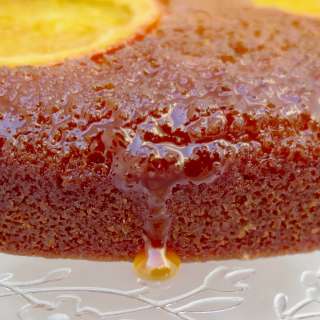 Sticky Orange Caramel Cake with Chestnut