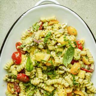 Summer Pasta Salad with Maple Dijon Dressing