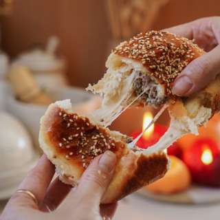 Cheesy Meatball Stuffed Bun