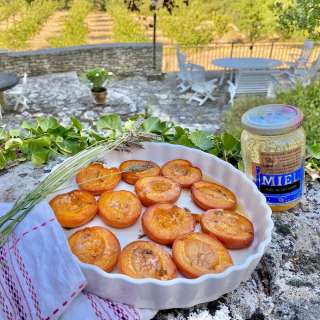 Baked Apricots with Honey and Lavender