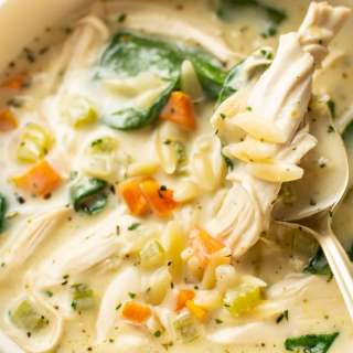 Creamy Lemon Chicken Orzo Soup