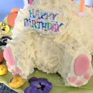 Triple Chocolate Easter Bunny Cake