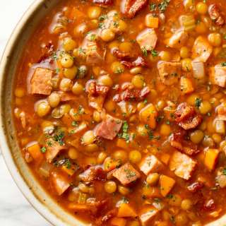 Ham and Lentil Soup (Slow Cooker)