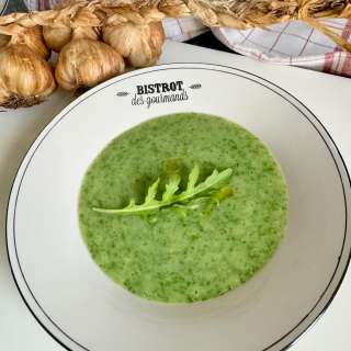 Smoked Garlic and Arugula (Rocket) Soup