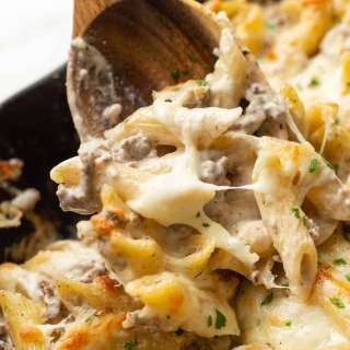 Ground Beef Alfredo Bake