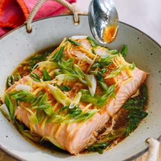 Steamed Salmon, Shanghai-Style