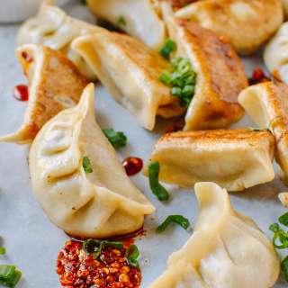Chicken Dumplings with Shiitake Mushrooms