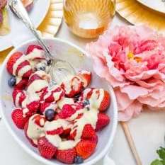 Berries and Creme Anglaise