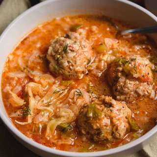 Easy Cabbage Meatball Soup