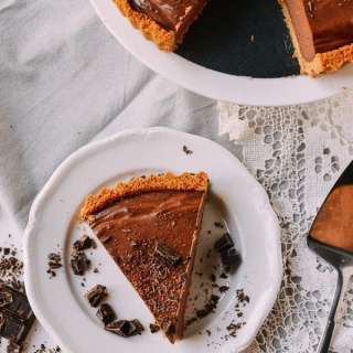 Vegan Chocolate Peanut Butter Silk Tart