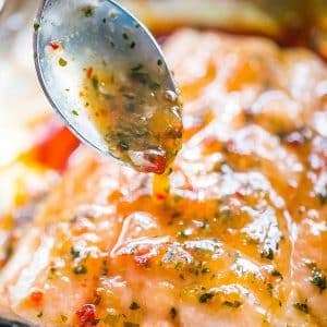 Sweet Chili Soy Glazed Foil Baked Salmon