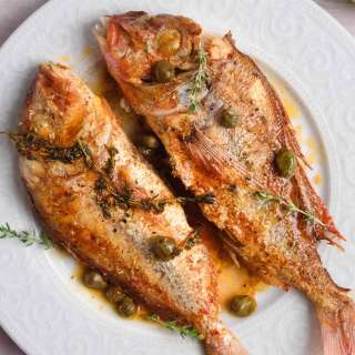 Pan Seared Red Snapper (fresh, whole fish)