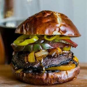 Spicy Vegan Portobello Mexican Burgers