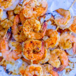 Easy Grilled Blackened Shrimp Kebabs Recipe
