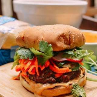 Vietnamese-Style Banh Mi Burgers
