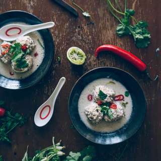 Thai Chicken Meatball Soup
