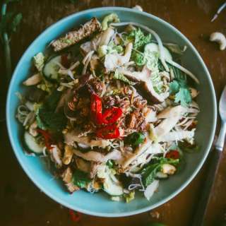 Asian Mushroom Noodle Salad