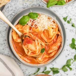 Tomato Basil Chicken Tortellini Soup Recipe