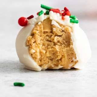 White Chocolate Peanut Butter Christmas Truffles