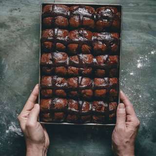Chocolate Hot Cross Buns