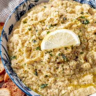 Roasted Lemon Artichoke Chickpea Dip