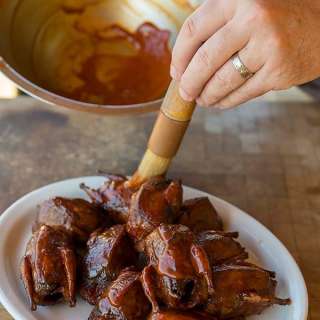 Barbecued Doves with Korean BBQ Sauce