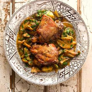 Braised Pheasant with Mushrooms