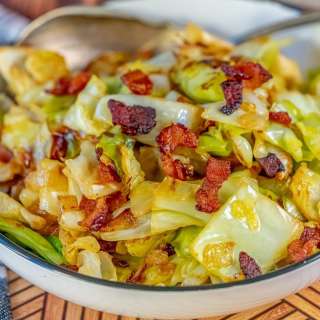Pan Fried Cabbage with Bacon and Onions Recipe