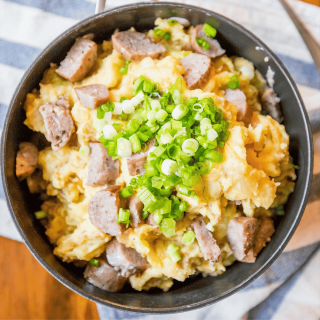 Cheesy Sausage Cabbage and Potatoes
