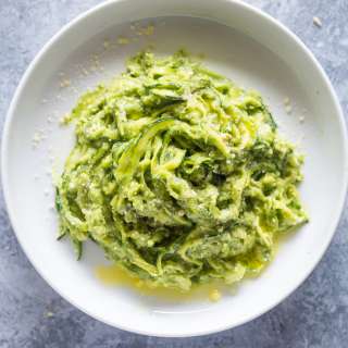 Zucchini Pasta with Avocado Sauce