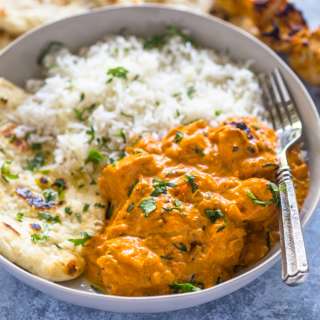 Chicken Tikka Masala with Stove-Top Garlic Naan
