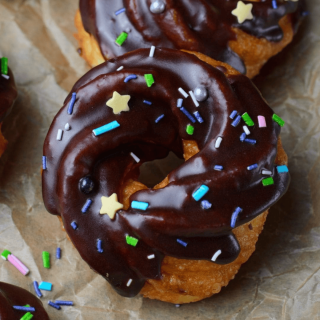 Crullers With Chocolate Glaze