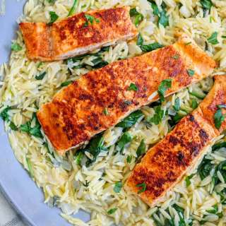 Salmon Florentine Orzo