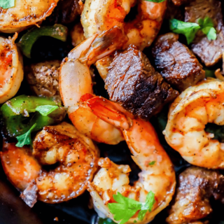 Cajun Butter Steak and Shrimp