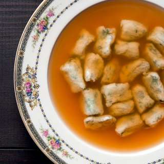Carrot Consomme with Gnocchi