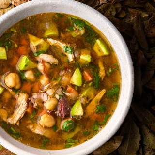 Caldo Tlalpeño, Mexican Chicken or Quail Soup