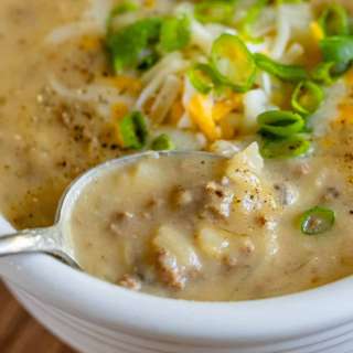 Creamy Hash Brown Hamburger Soup