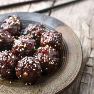 Teriyaki Meatballs with Venison